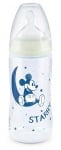 Шише NUK - First Choice, Mickey, Night, Temperature control, 6-18 месеца, 300 ml