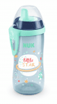 Чаша с твърд накрайник NUK - Kiddy Cup, 300 ml, 12+ месеца, Glow in the Dark, Синя