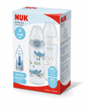 Комплект шишета Nuk First Choice - TC, 2 х 300 ml, 6-18 месеца, момче