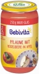 Био плодово пюре Bebevita - Ябълка, слива и боровинки, 250 g