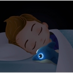 Плюшена играчка Buki France - Делфин, с таймер и светещи очи