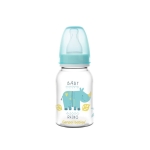Бебешко шише Canpol - Transparent, 120 ml, Синьо