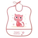 Пластмасов лигавник Canpol - Happy Animals, 6+ m, Коте