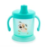 Неразливаща се чаша с твърд накрайник и капаче Canpol - Bunny and Company, 200 ml, Зелена