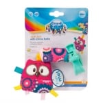 Мека играчка с клипс и камбанен звук Canpol - Forest Friends, Розова