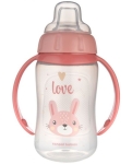 Преходна чаша със силиконов накрайник Canpol - 320 ml, Розова