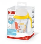 Неразливаща чаша със сламка NUK - Motion Cup, 8+ месеца, 230 ml, Жълта 