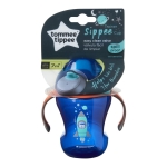 Неразливаща се чаша с мек накрайник Tommee Tippee, Синя, 230 ml, 6 m+