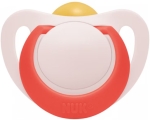 Каучукова залъгалка NUK - Star, с кутия за стерилизиране, 18-36 m, Розова