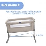 Бебешка кошара с падаща страна Chicco - Next 2 Me Essential, Stone Re Luxe