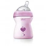 Шише за хранене Chicco - Natural Feeling РР, за момиче, 250 ml, 2м+