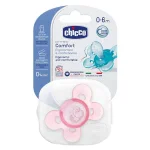 Силиконова залъгалка Chicco - Physio Comfort, 0-6 m, момиче