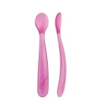 Меки силиконови лъжички Chicco - Розови, 2 броя