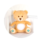 Музикална плюшена играчка с функция нощна лампа Chipolino - Меченце