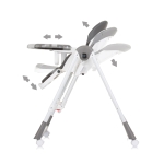 Столче за хранене 2 в 1 Chipolino - Milk Shake, Гранит