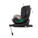 Столче за кола Chipolino - Максимус, 360°, I-Size, IsoFix, 40-150 cm, Макадамия