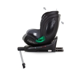 Столче за кола Chipolino - Максимус, 360°, I-Size, IsoFix, 40-150 cm, Гранит