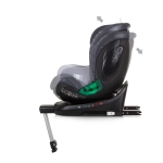 Столче за кола Chipolino - Максимус, 360°, I-Size, IsoFix, 40-150 cm, Гранит