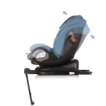 Столче за кола Chipolino - Торино, 360°, IsoFix, i-Size, 40-150 cm, Фламинго