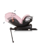 Столче за кола Chipolino - Торино, 360°, IsoFix, i-Size, 40-150 cm, Фламинго