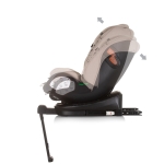 Столче за кола Chipolino - Торино, 360°, IsoFix, i-Size, 40-150 cm, Фламинго