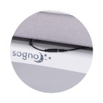 Бебешка кошара - люлка с Led дисплей Chipolino - Sogno, Сива