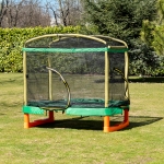 Голям батут Chipolino - Playground, 200 cm, с пързалка, Зелен