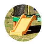 Голям батут Chipolino - Playground, 200 cm, с пързалка, Зелен