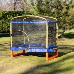 Голям батут Chipolino - Playground, 200 cm, с пързалка, Зелен