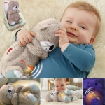 Дишаща плюшена играчка Chipolino - Видра, с музика и светина, Бежова