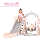 Комплект 3 в 1 Chipolino - Пързалка, Люлка и Кош за топка, Син