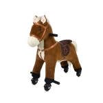 Детско плюшено конче Chipolino - С колела и звук, Розово