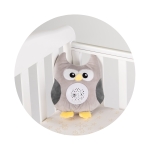 Музикална плюшена играчка с проектор Chipolino - Малко бухалче
