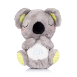 Дишаща плюшена играчка Chipolino - Коала, с музика и светина, Зелено & Сиво