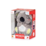 Дишаща плюшена играчка Chipolino - Коала, с музика и светина, Зелено & Сиво