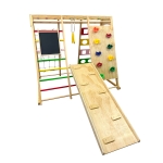 Дървена стълба за катерене Chipolino - С люлка и черна дъска