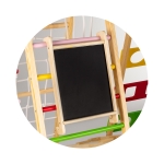 Дървена стълба за катерене Chipolino - С люлка и черна дъска