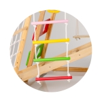 Дървена стълба за катерене Chipolino - С люлка и черна дъска