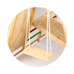 Дървена стълба за катерене Chipolino - С люлка и черна дъска