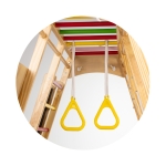 Дървена стълба за катерене Chipolino - С люлка и черна дъска