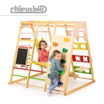 Дървена стълба за катерене Chipolino - С люлка и черна дъска