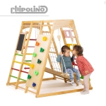 Дървена стълба за катерене Chipolino - С люлка и черна дъска