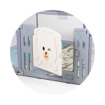 Кошара за игра Chipolino - Amico, С врата, 180 х 200 cm, Сива