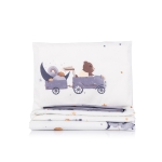 Спален комплект за мини кошара Chipolino - Мече в космоса