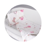 Спален комплект за мини кошара Chipolino - Зайче и еднорог