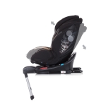 Стoл за кола Chipolino - Лего, Isofix, 360°, 40-150 cm, Черен