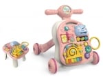 Музикална играчка на колела 3 в 1 Chipolino - Мече, розова