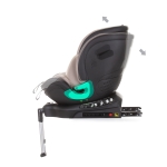 Столче за кола Chipolino - Maxsafe, Isofix, 360°, I-Size, 40-150 сm, Графит
