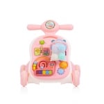 Музикална играчка на колела 3 в 1 Chipolino - Мече, розова
