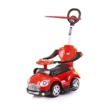 Кола за яздене с дръжка и сенник Chipolino - Super car, Червена